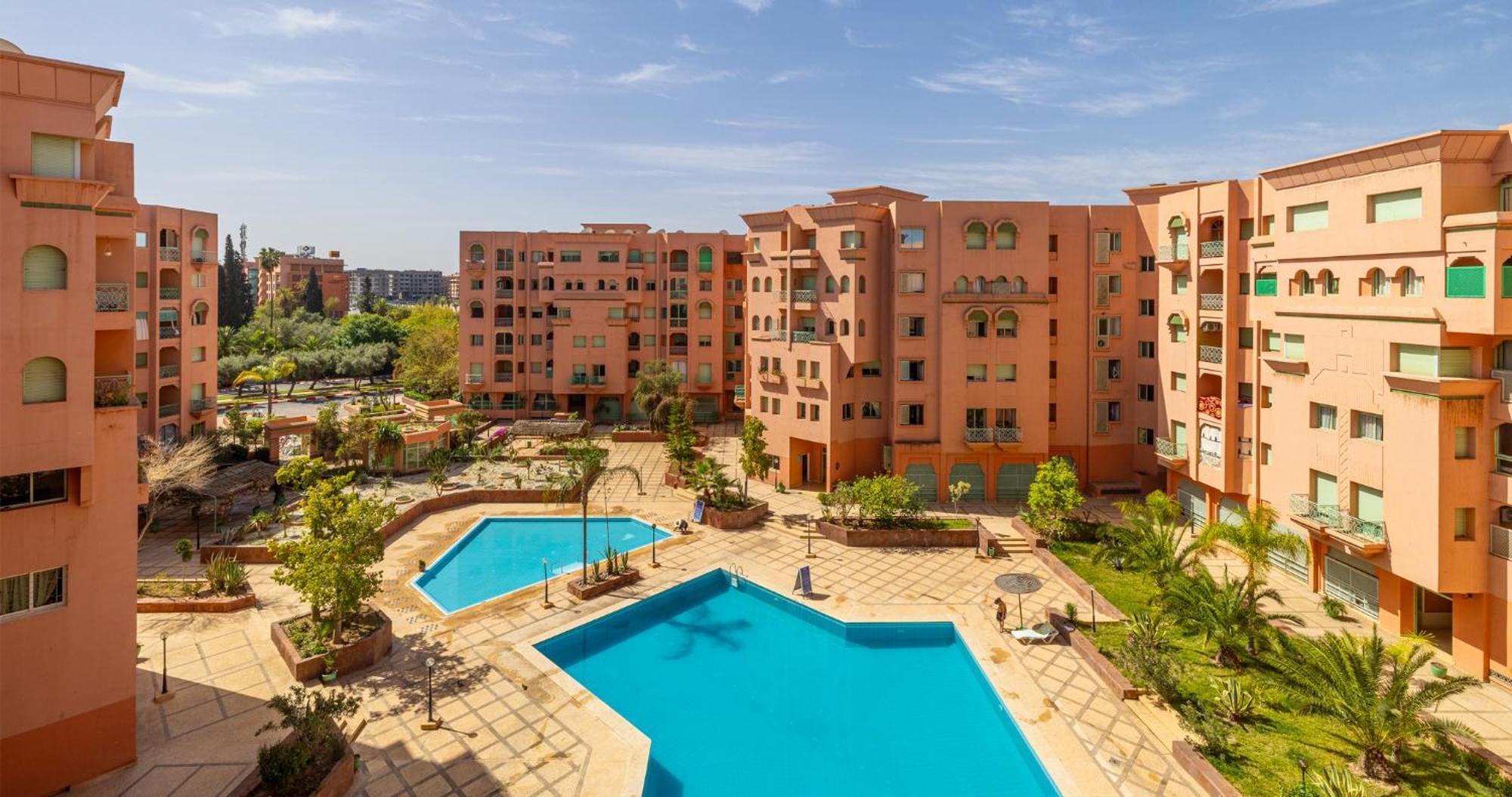 Apartament Charming 2-Bed Oasis Pool View Marrakesz Zewnętrze zdjęcie
