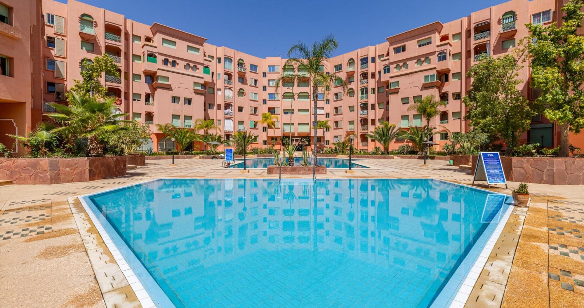 Apartament Charming 2-Bed Oasis Pool View Marrakesz Zewnętrze zdjęcie